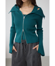 【堀田茜さん着用アイテム】ジップアンサンブルニット