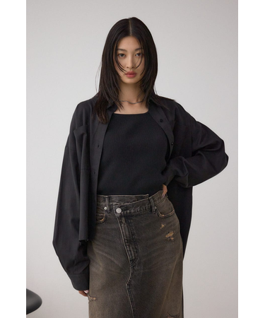 ラウンドヘムルーズシャツ