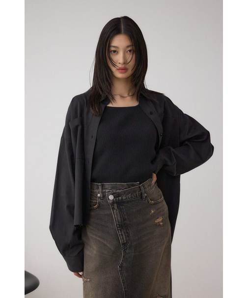 ラウンドヘムルーズシャツ