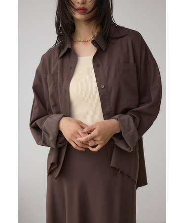 ラウンドヘムルーズシャツ