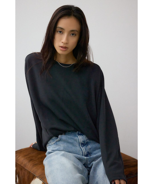 ムッシャン mukcyen ガーゼ ロングスリーブトップス コクーンカットロングスリーブトップス｜アズールバイマウジーの