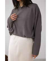 コクーンカットロングスリーブトップス