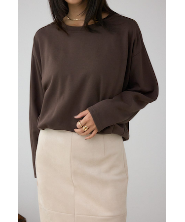 コクーンカットロングスリーブトップス