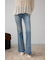 AZUL DENIM センタープレスセミフレアデニム