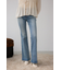 AZUL DENIM センタープレスセミフレアデニム