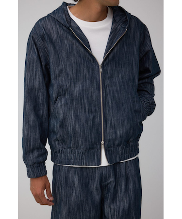 AZUL DENIMシャイニーデニムブルゾン