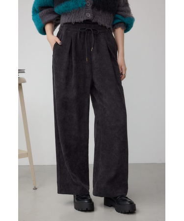 コーデュロイイージーワイドパンツ