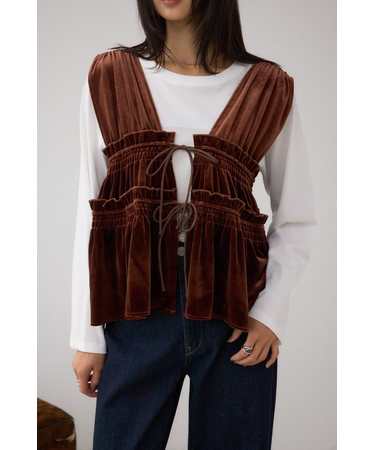 ベロアリボンベスト