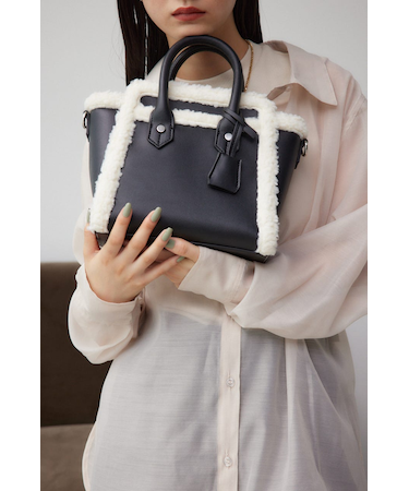 フェイクムートンハンドバッグ