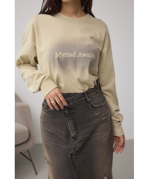 グラデーションロゴルーズロングTシャツ