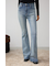 AZUL DENIM ラインストーンフレアデニム
