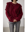 フリンジデザインニットトップス