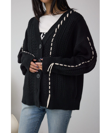 ステッチデザインカーディガン