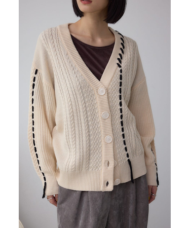 ステッチデザインカーディガン