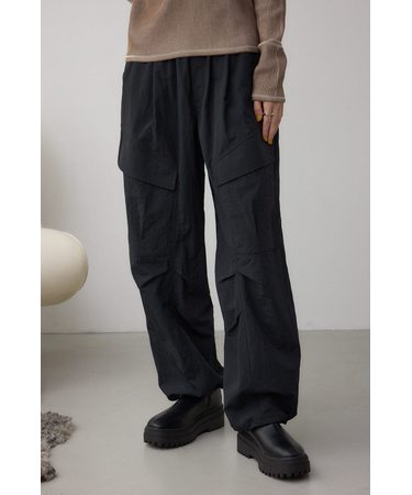 裾ドロストナイロンカーゴポケットパンツ