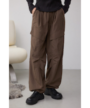 裾ドロストナイロンカーゴポケットパンツ