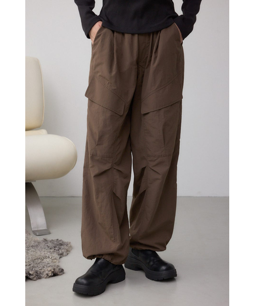 裾ドロストナイロンカーゴポケットパンツ