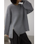 サイドZIPニットトップス