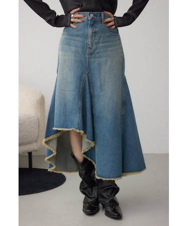 AZUL DENIM イレヘムデニムスカート