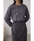 メタリックパーツプリントロングTシャツ