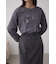 メタリックパーツプリントロングTシャツ