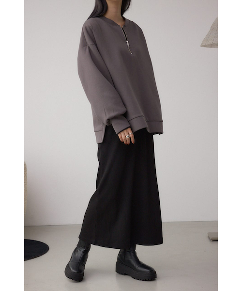 ♥miin❀様♥GORGE　ハーフジップ　トレーナーワンピース high neck half zip up sweat one piece / charcoal [3size