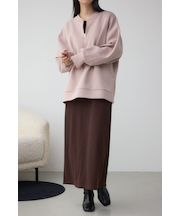 【SET】ハーフジップスウェットワンピース