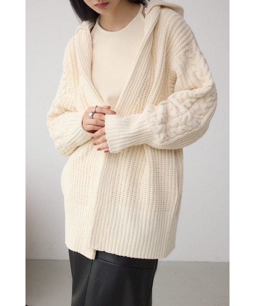 FEATHER YARN オーバーサイズカーディガン｜マウジーの通販｜&mall