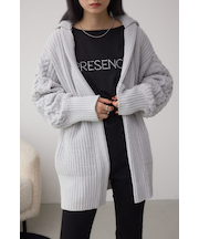 マットモールフードトッパーカーデ