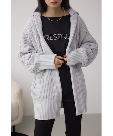 マットモールフードトッパーカーデ