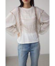 チュールレイヤードトップス