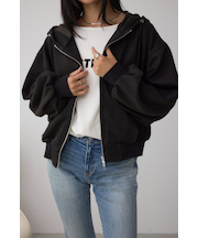 フェイクスエードフーディブルゾン