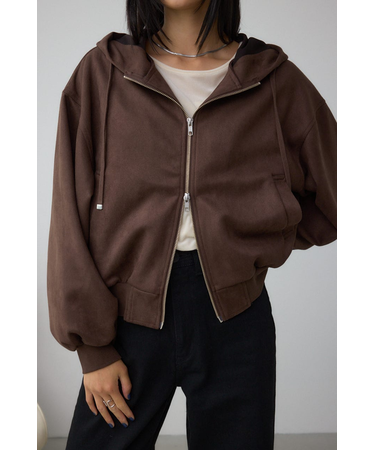 フェイクスエードフーディブルゾン