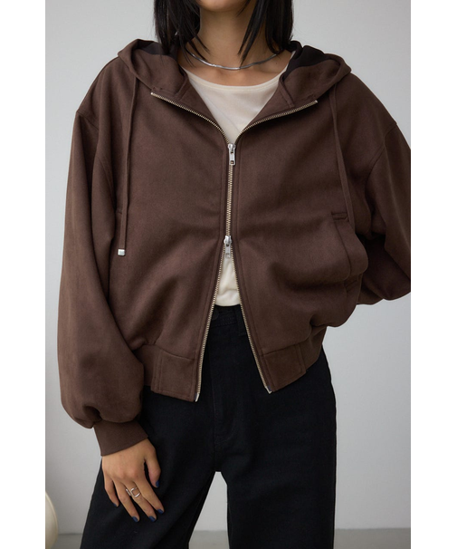 フェイクスエードフーディブルゾン
