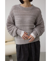 メッシュボーダーインナーセットニット