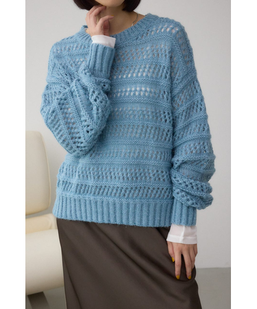 メッシュボーダーインナーセットニット