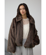 ジップアップファーコート