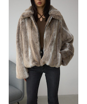 ジップアップファーコート