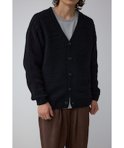 バスケット編みマットモールカーディガン