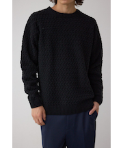 バスケット編みマットモールニット