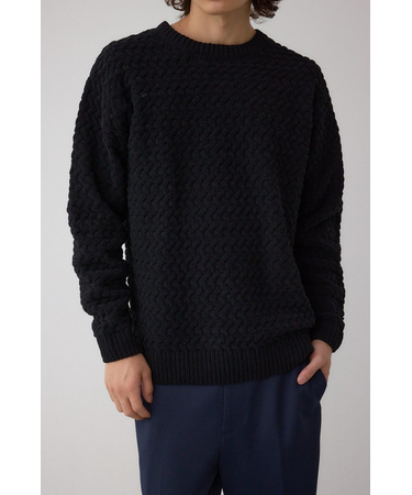 バスケット編みマットモールニット