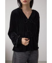 ベロアリボンブラウス