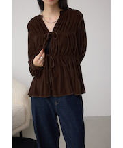 ベロアリボンブラウス