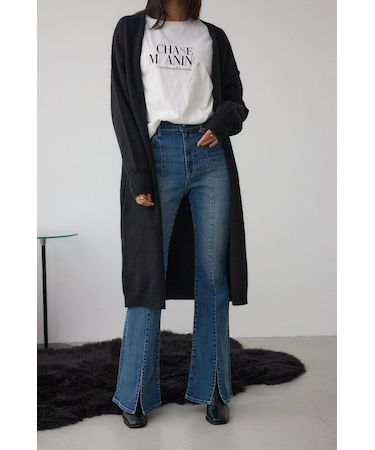 ニットロングカーディガン