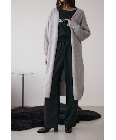 ニットロングカーディガン