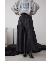 フロントジップフレアスカート