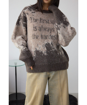 グラデーションジャガードニット