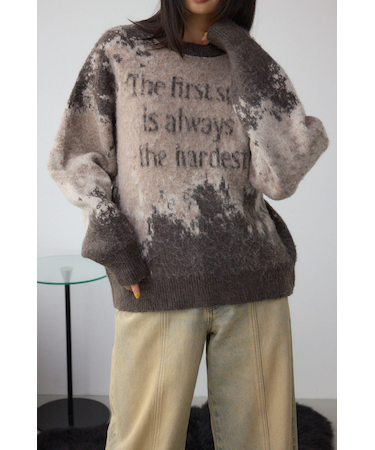 グラデーションジャガードニット