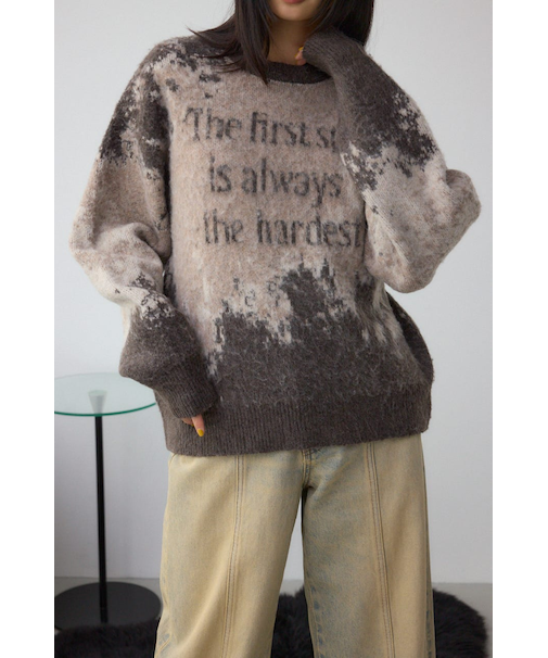 グラデーションジャガードニット