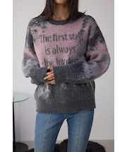 グラデーションジャガードニット